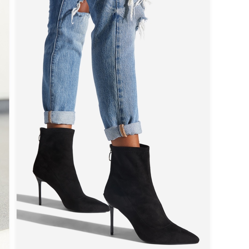 Black stretch to fit ankle booties 7 7.5 8 8.5 9